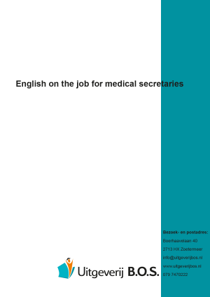 Cover English on the job for medical secretaries